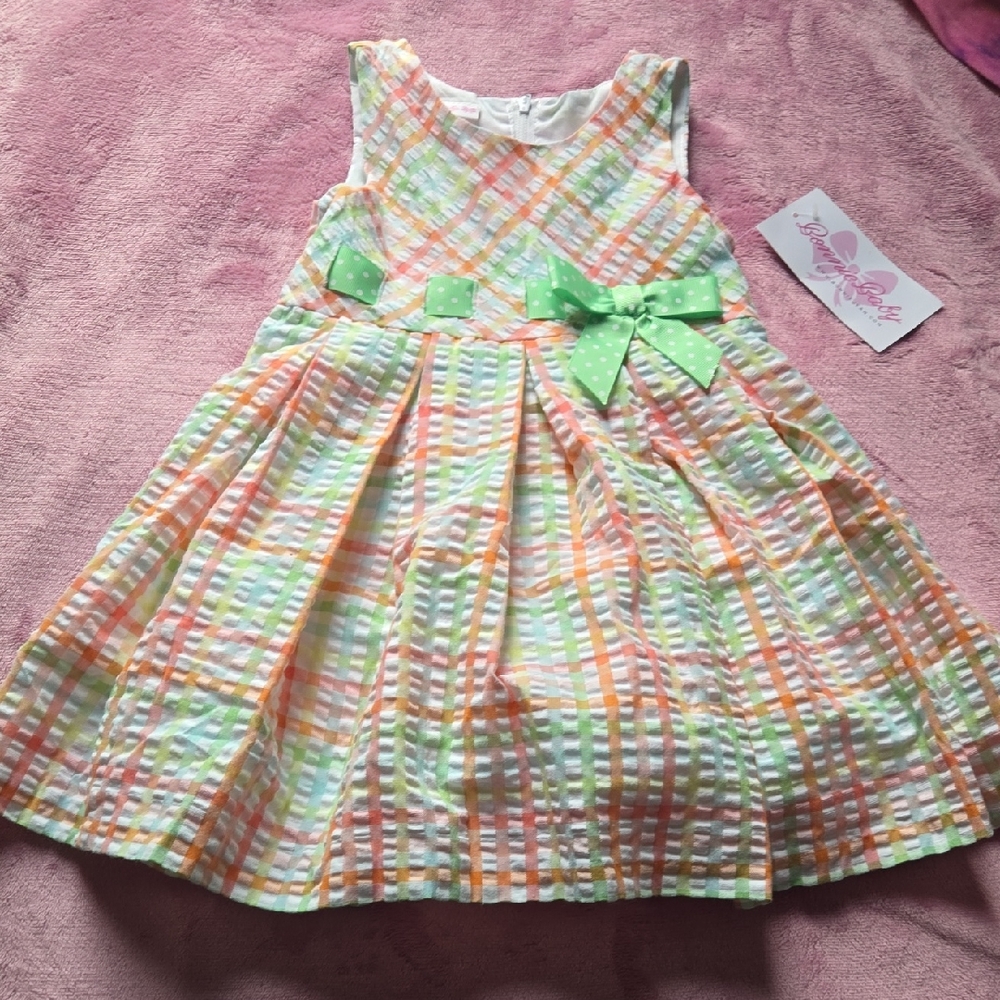 Bonnie Baby Colorful Plaid Kids Dress